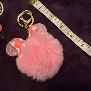 Pink mini ears! Nwot keychain